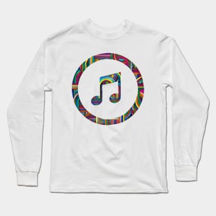 Abstract Colorful Musical Note Long Sleeve T-Shirt